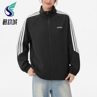 Adidas/阿迪达斯正品新款女士运动保暖经典拉链跑步外套KQ5370