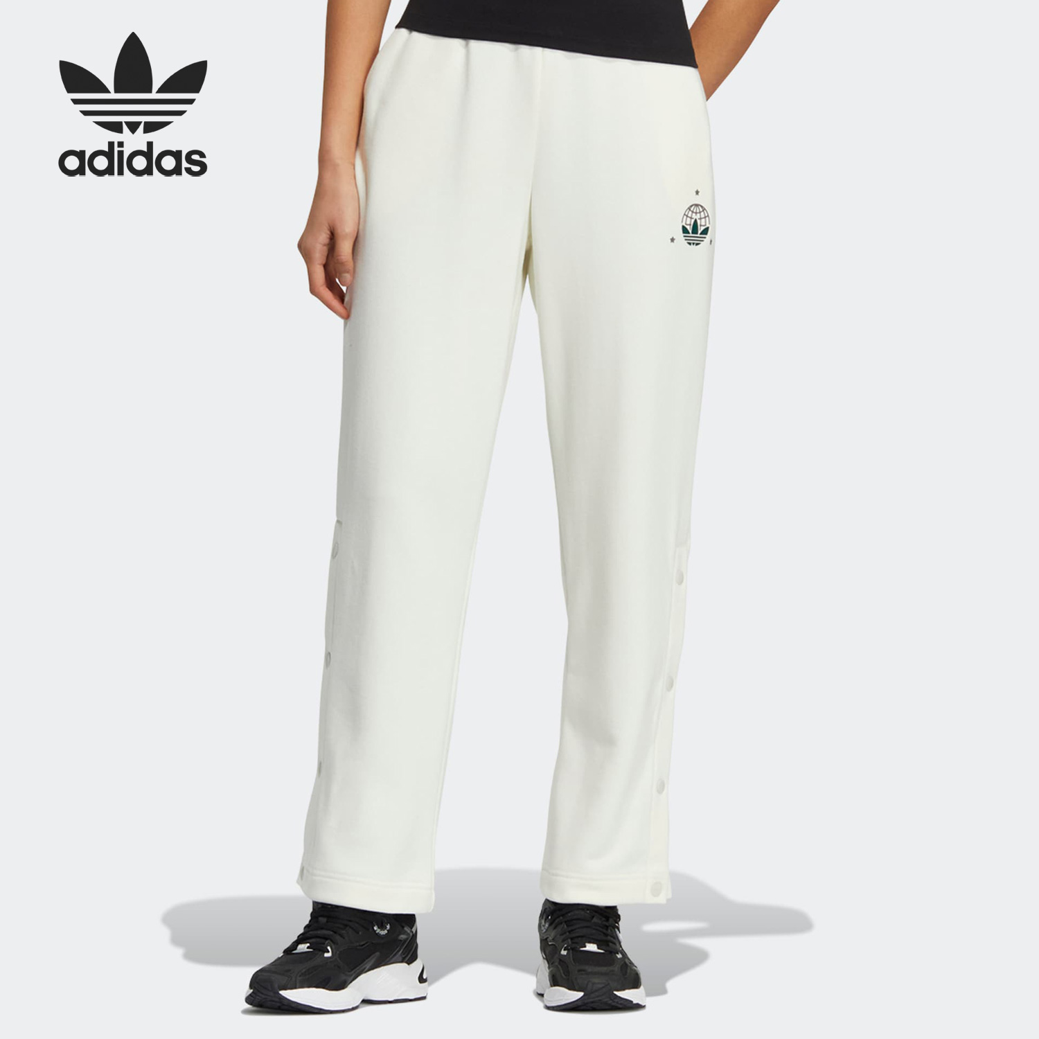 Adidas/阿迪达斯正品三叶草美式复古风女子运动长裤HS9497