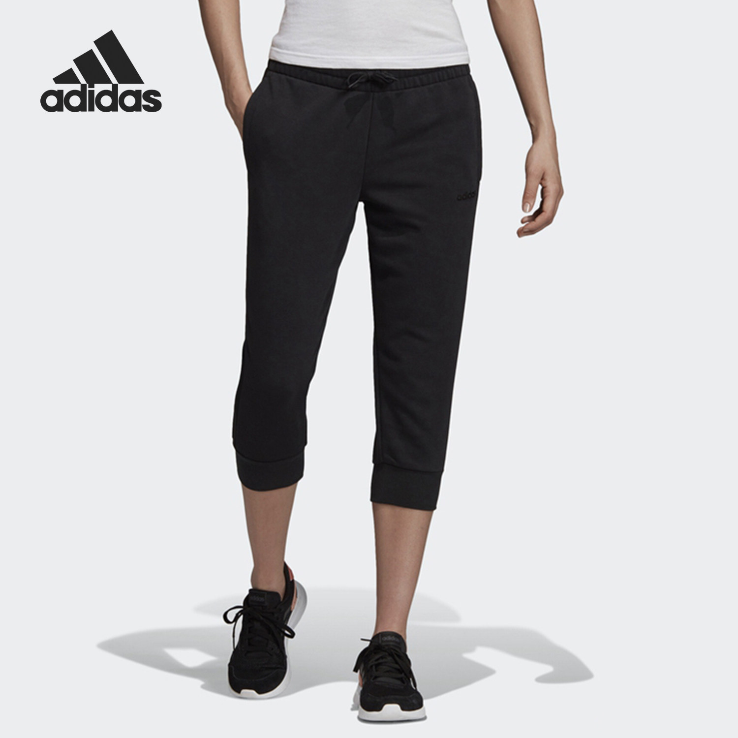 Adidas/阿迪达斯正品2025女士吸湿排汗休闲运动七分裤FH6607