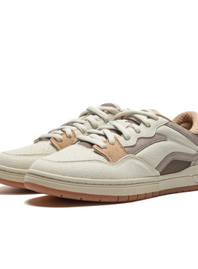 李宁正品惟吾PROS女子时尚潮流经典复古耐磨运动板鞋AEPU050-3