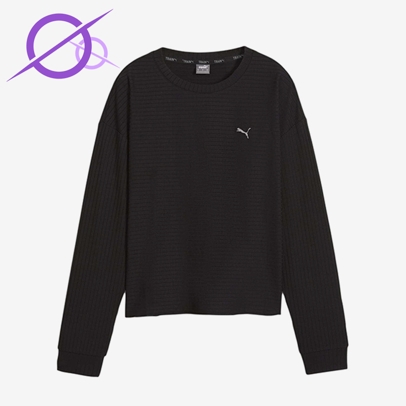 Puma/彪马正品UNWIND女士运动针织圆领套头透气休闲长袖524865-01