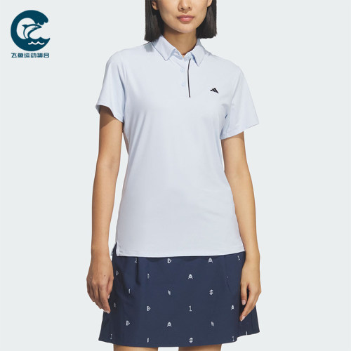 Adidas/阿迪达斯正品新款女浅蓝色经典高尔夫短袖POLO衫KB4724