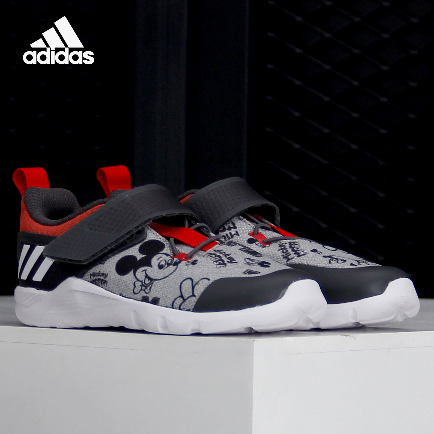 Adidas/阿迪达斯正品 当季新款儿童魔术贴轻便低帮运动鞋 EF9730