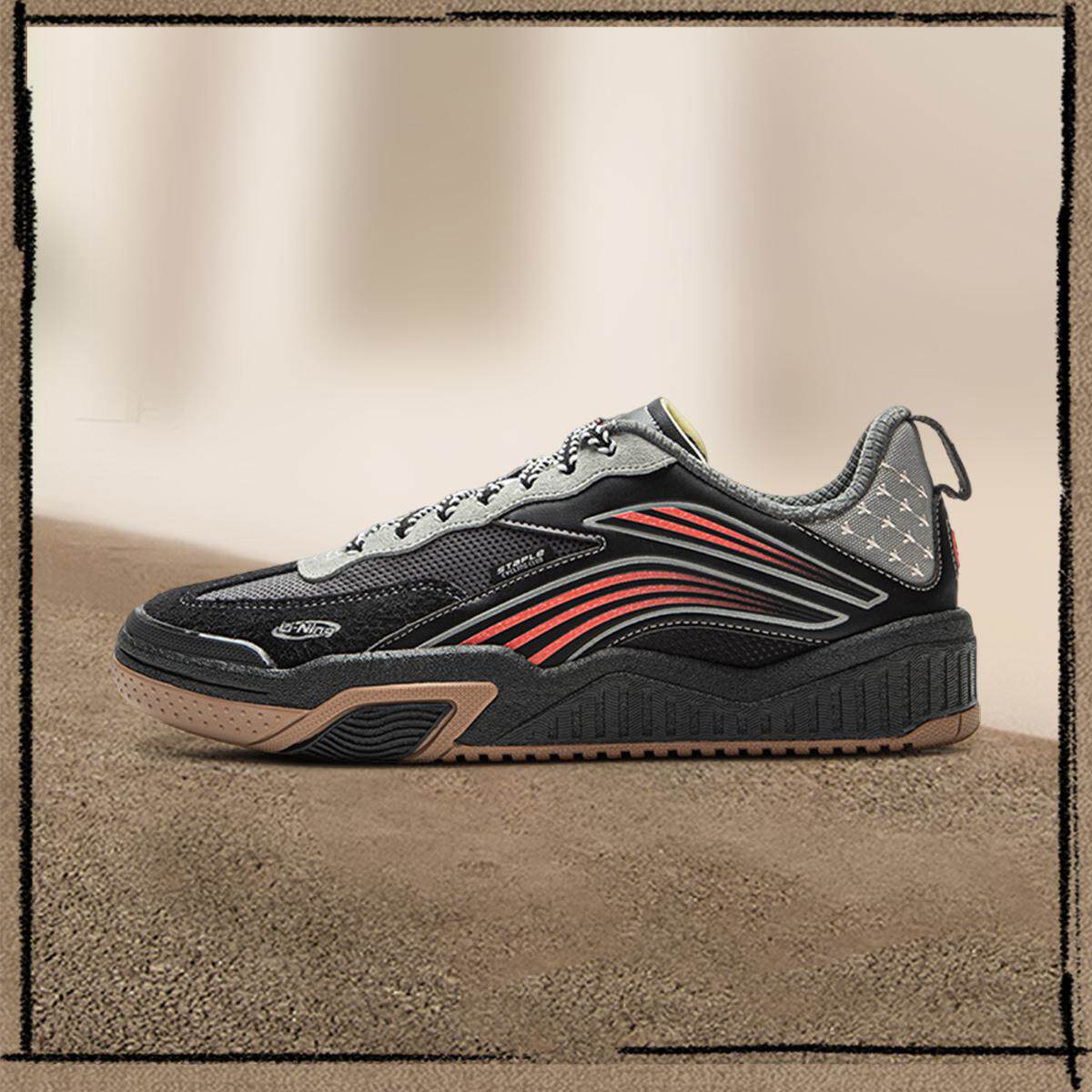 李宁正品STAPLE联名系列崇文男女款轻量高回弹滑板文化鞋AECV019