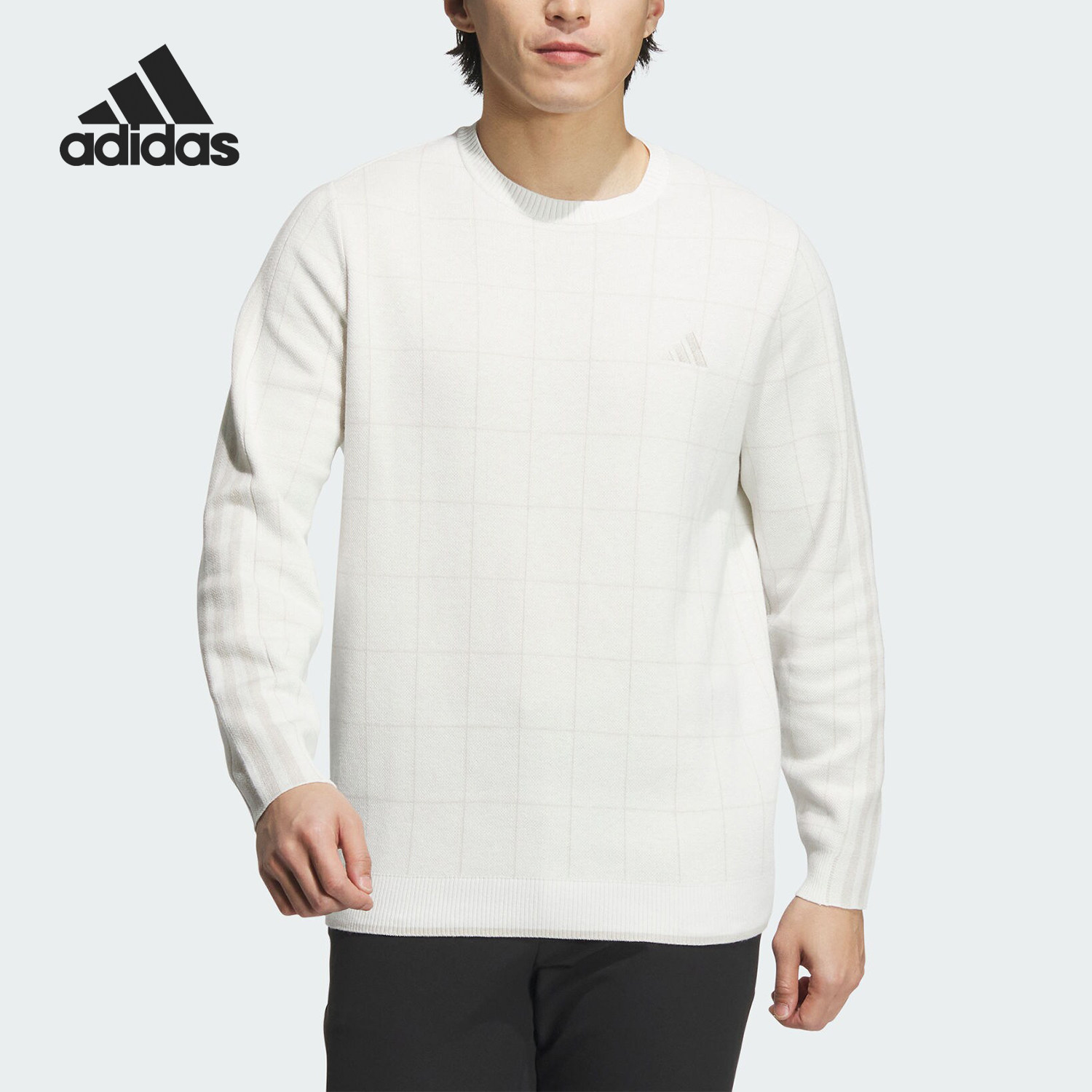 Adidas/阿迪达斯正品FF 3ST CREW男士高尔夫针织卫衣IM6427
