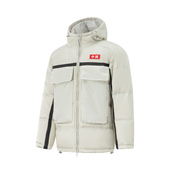 李宁正品 系列男子拒水防泼保暖休闲运动羽绒服AYMU665 运动时尚