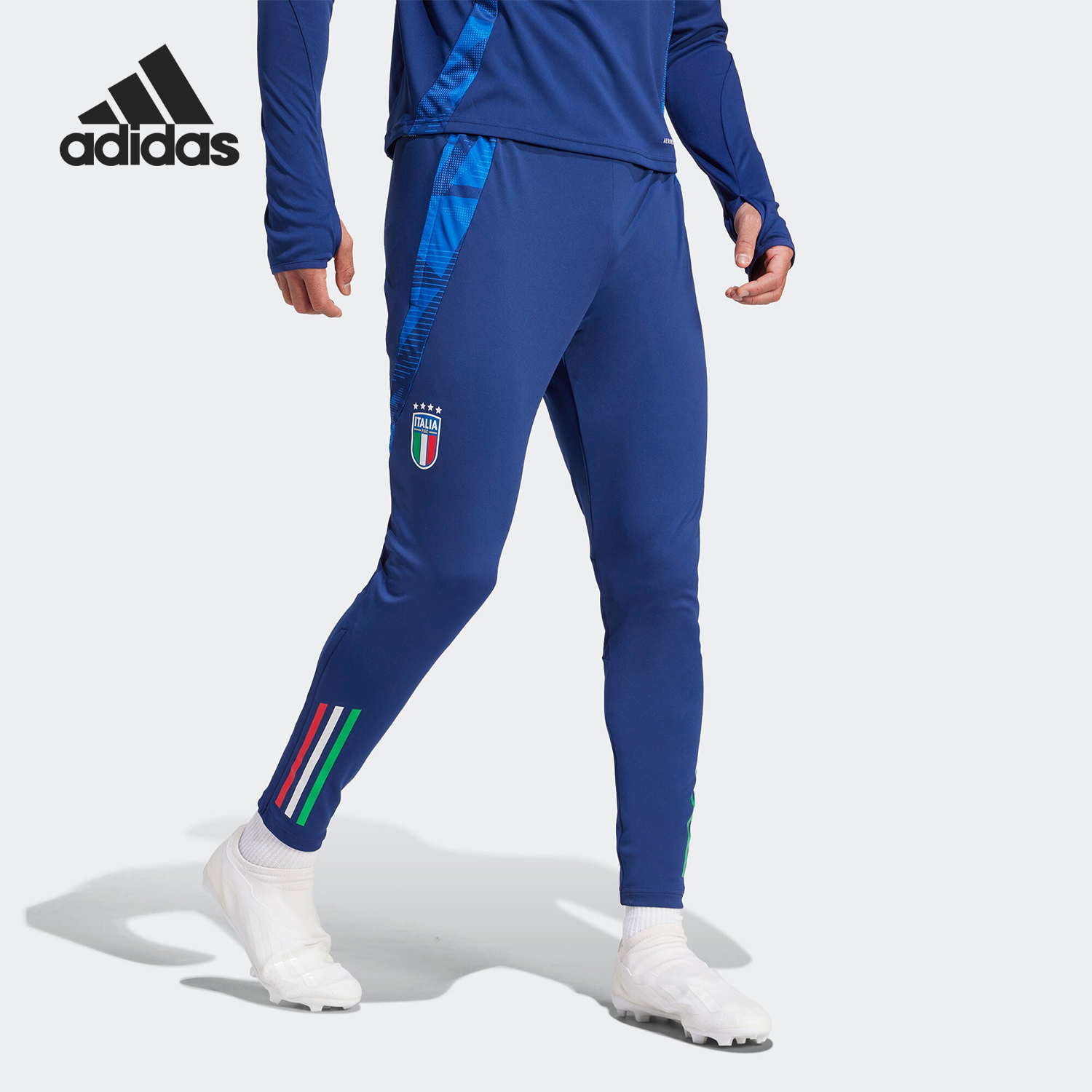 Adidas/阿迪达斯正品意大利队男士足球训练运动长裤IQ2163