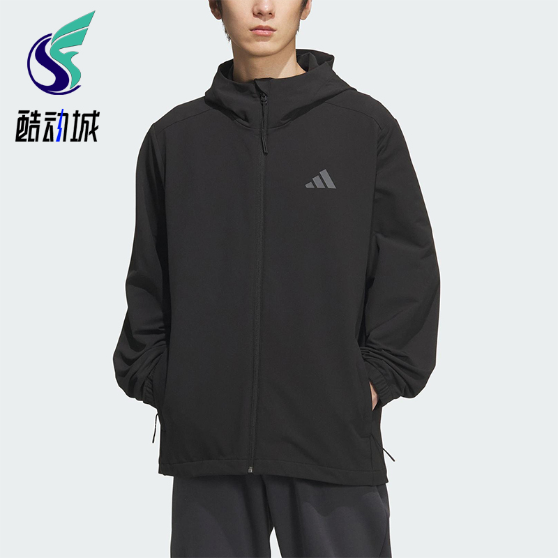 Adidas/阿迪达斯正品V SFT SHELL JK男女宽松连帽运动外套KF5222