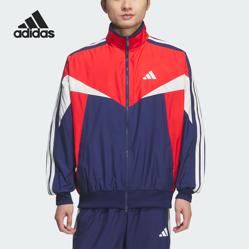 Adidas/阿迪达斯正品Sportswear新款男红蓝色经典夹克外套KF3678