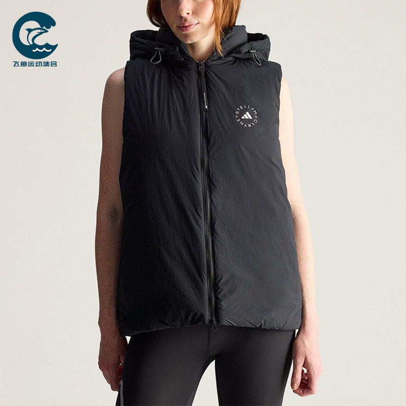 Adidas/阿迪达斯正品SMCPADEDVEST新款女经典黑色马甲棉服JW2038
