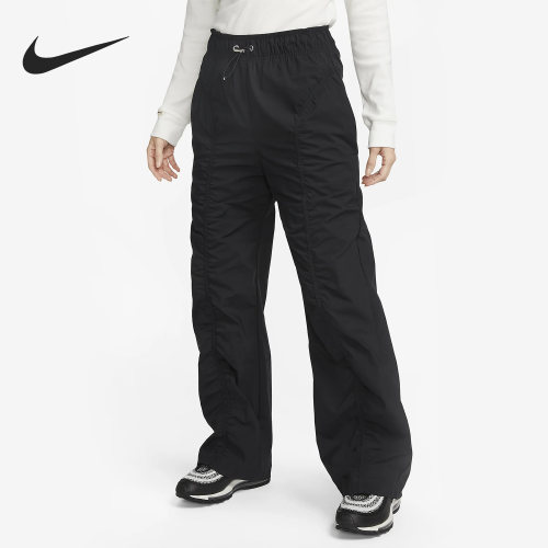 Nike/耐克正品春季女子运动休闲舒适褶饰梭织长裤DV8219-010
