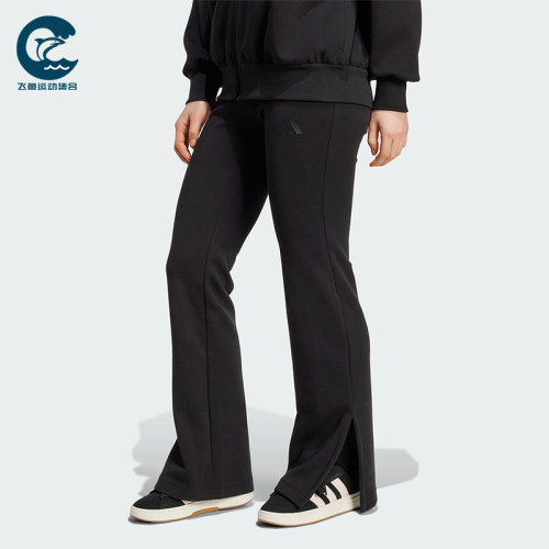 Adidas/阿迪达斯正品2025冬季款女士日常修身松紧腰长裤JM3757
