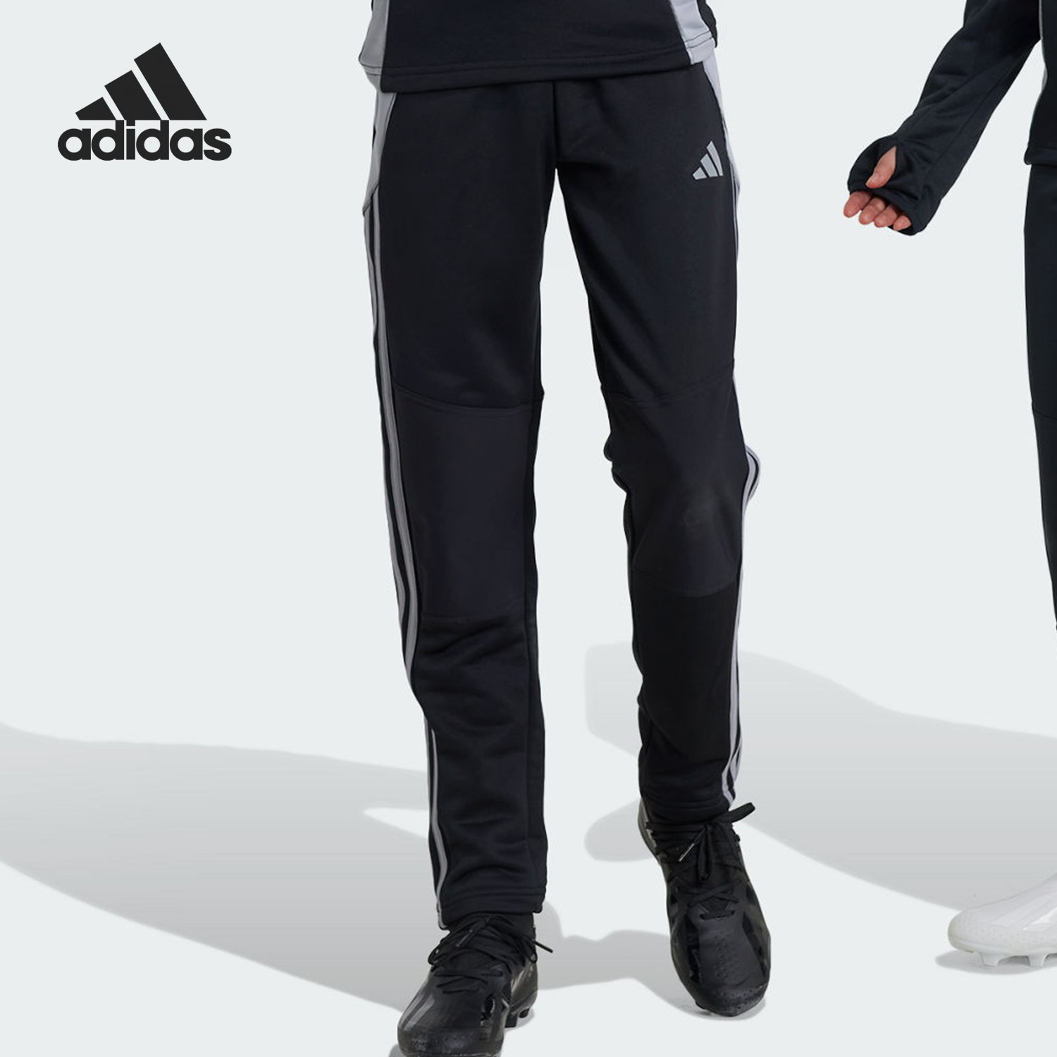 Adidas/阿迪达斯正品新款大童运动拼接足球训练长裤IM9975