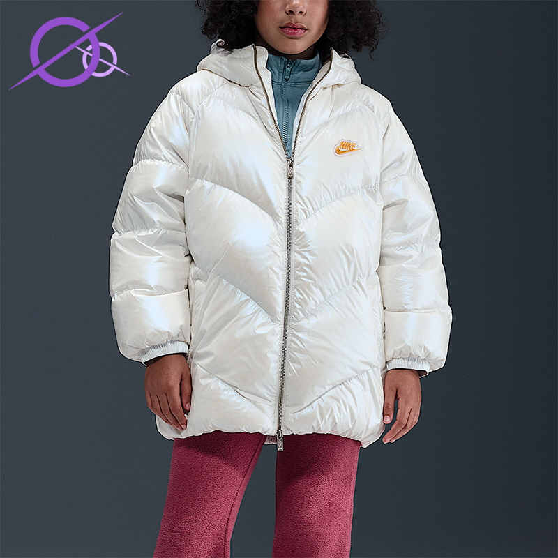Nike/耐克正品2025冬季大童休闲保暖时尚轻质羽绒服IQ9828-133