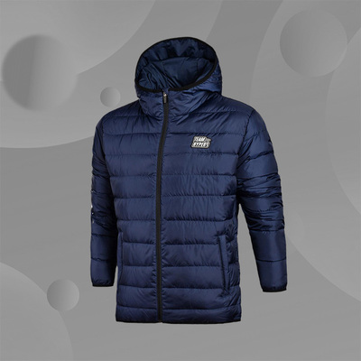 李宁男装冬季新款轻薄保暖防风连帽短羽绒服休闲外套AYMM077