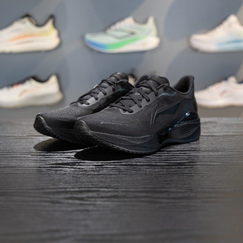 李宁正品超轻23男子减震耐磨透气运动系带低帮跑步鞋ARBW017-4