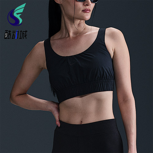 Nike/耐克正品2025女士刺绣套头耐穿透气修身运动背心HM6974-010