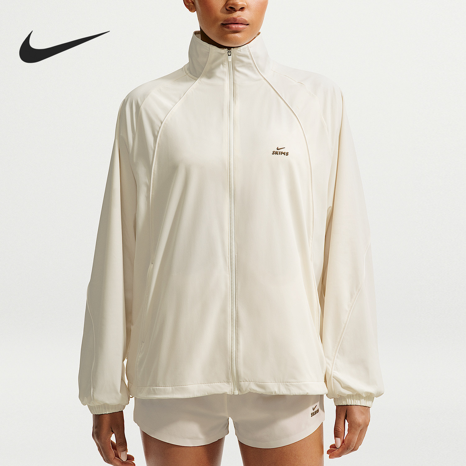 Nike/耐克正品女士弹力柔软吸湿排汗宽松夹克外套IU2223-108