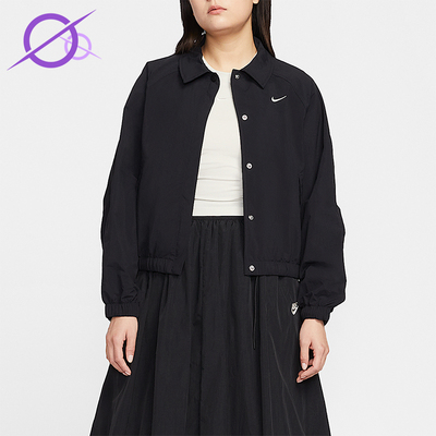 Nike/耐克正品Sportswear女士训练翻领运动单排扣夹克IF0213-010