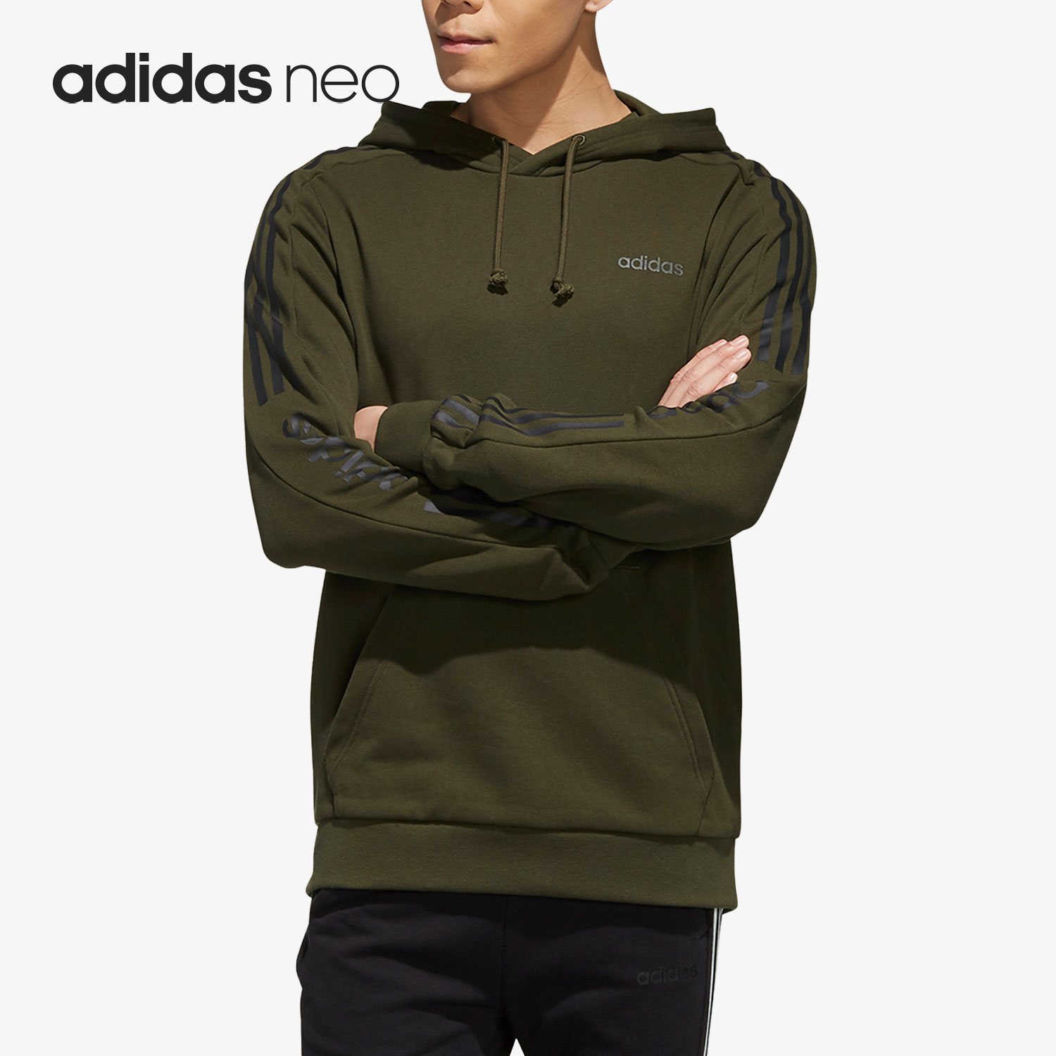 连帽宽松套头衫运动卫衣