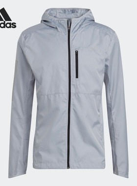 Adidas/阿迪达斯正品男子轻薄梭织连帽休闲运动夹克GJ9949