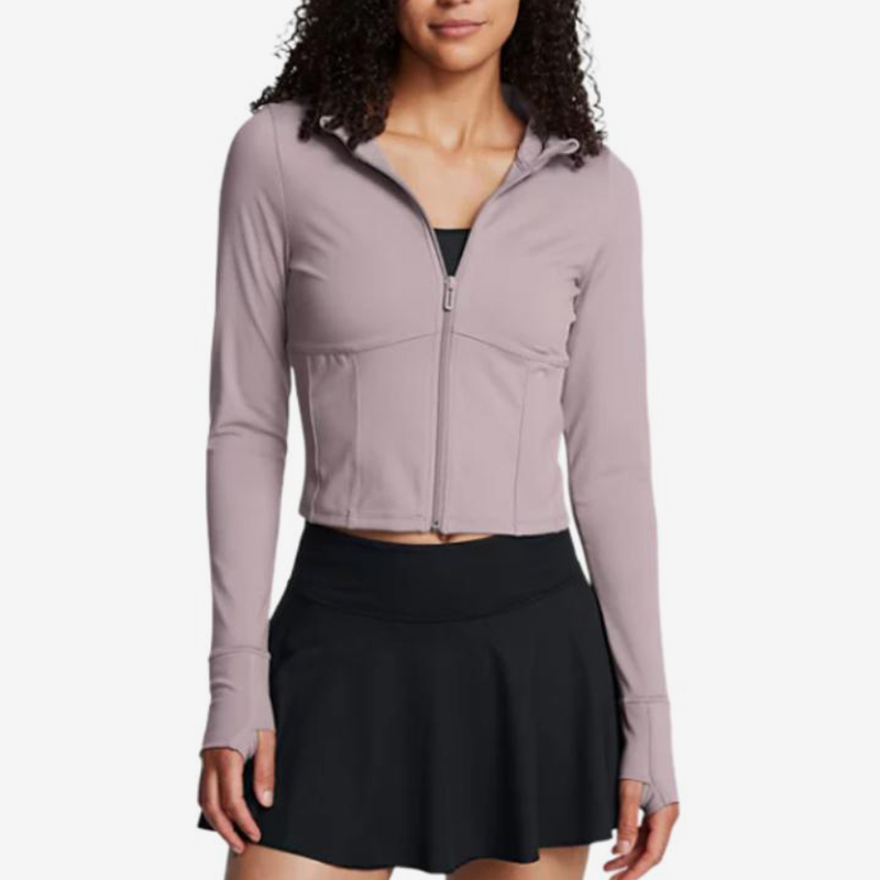 UA/安德玛正品秋冬新款女子运动训练针织连帽夹克外套1386618-015