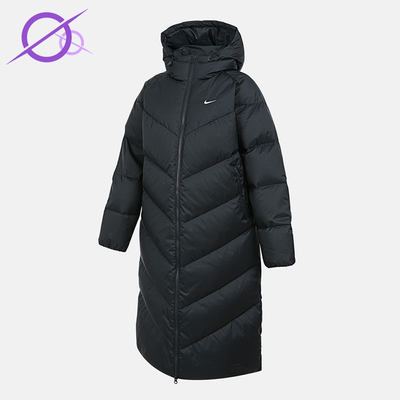 Nike/耐克正品2025冬季款女士日常保暖连帽刺绣羽绒服HV5237-390