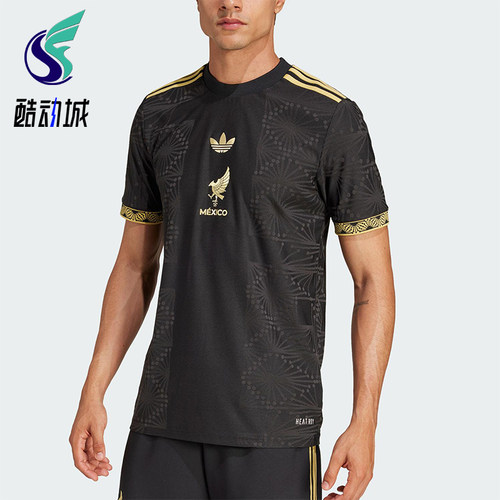 Adidas/阿迪达斯正品三叶草男装经典足球运动训练透气短袖JF2639