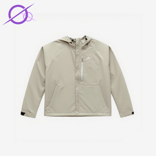 Nike/耐克正品新款男米白色宽松连帽简约夹克外套DM5500-206