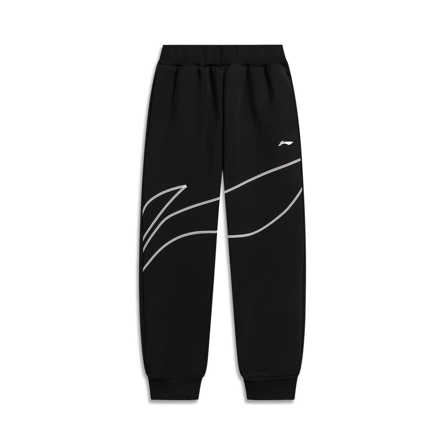 李宁正品篮球系列男大童户外休闲运动训练针织束脚长裤YKLW017