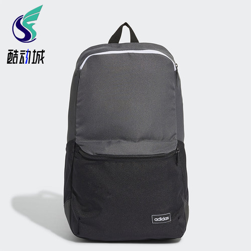Adidas/阿迪达斯正品新款男女黑灰色简约经典休闲双肩背包ED0272