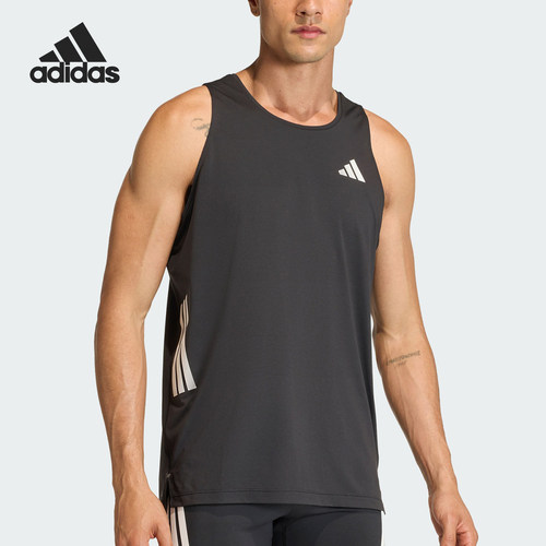 Adidas/阿迪达斯正品夏季男士透气日常跑步运动圆领背心T恤JZ6544