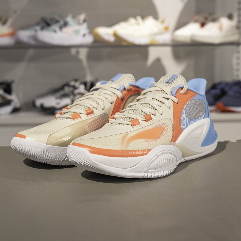 李宁正品反伍BADFIVE暴风8 low男子防滑耐磨实战篮球鞋ABFU025-4