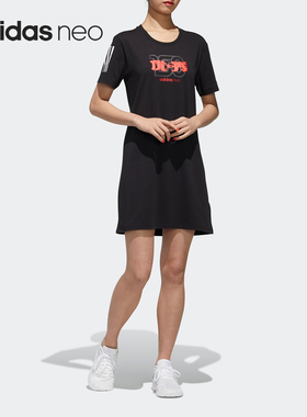Adidas/阿迪达斯正品neo W GK DRESS 女子休闲运动连衣裙 GK1494