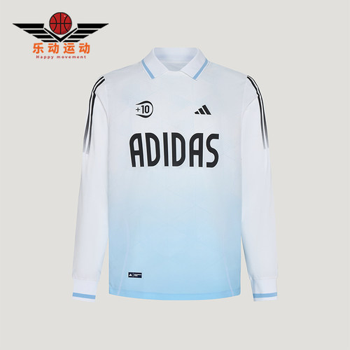 Adidas/阿迪达斯正品儿童凉感宽松印花运动休闲长袖T恤KY1475