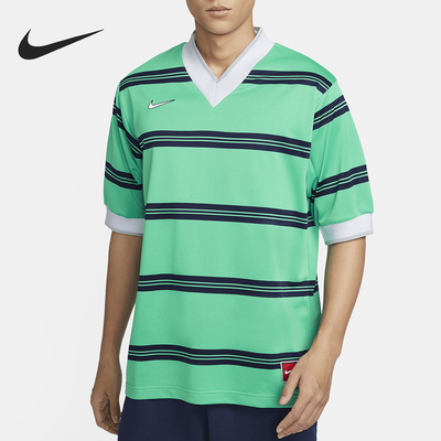 Nike/耐克正品 Authentics 男士短袖条纹足球T恤FN3512-324
