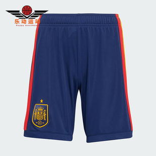 Adidas/阿迪达斯正品2025大童运动松紧腰耐穿透气足球短裤JZ5760