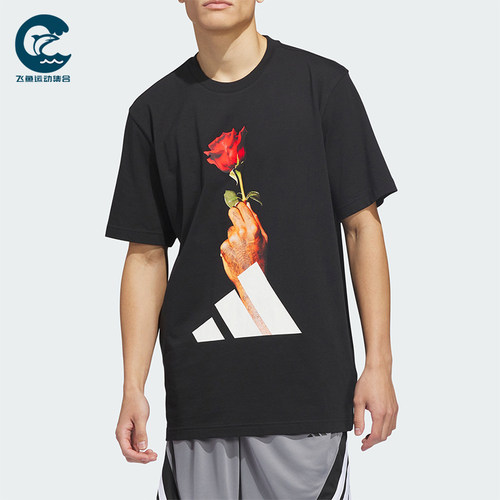 Adidas/阿迪达斯正品D-Rose男士篮球印花经典针织运动短袖KS2044
