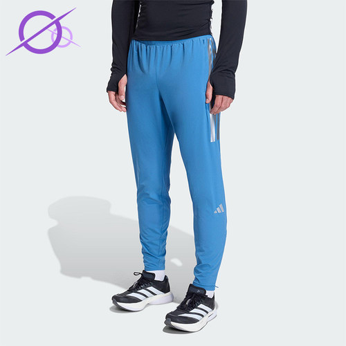 Adidas/阿迪达斯正品2025男士系带拉链开叉跑步修身运动裤KB1506