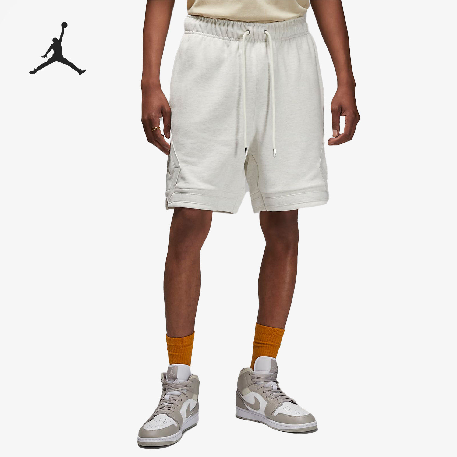 Nike/耐克正品 JORDAN 男子休闲刺绣透气五分短裤DQ7473-134 - 实物图