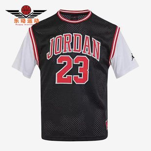 Nike/耐克正品JORDAN新款男黑白色休闲篮球经典短袖T恤HM4772-010