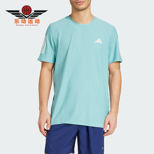 Adidas/阿迪达斯正品OWN THE RUN TEE男士运动圆领短袖T恤JX2211