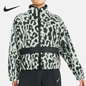 女子豹纹休闲夹克外套 Nike SHERPA SPORTSWEAR CU6592 耐克正品