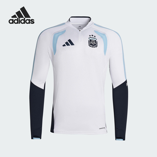 Adidas/阿迪达斯正品2025冬季款男士套头立领拼接足球上衣JZ5969