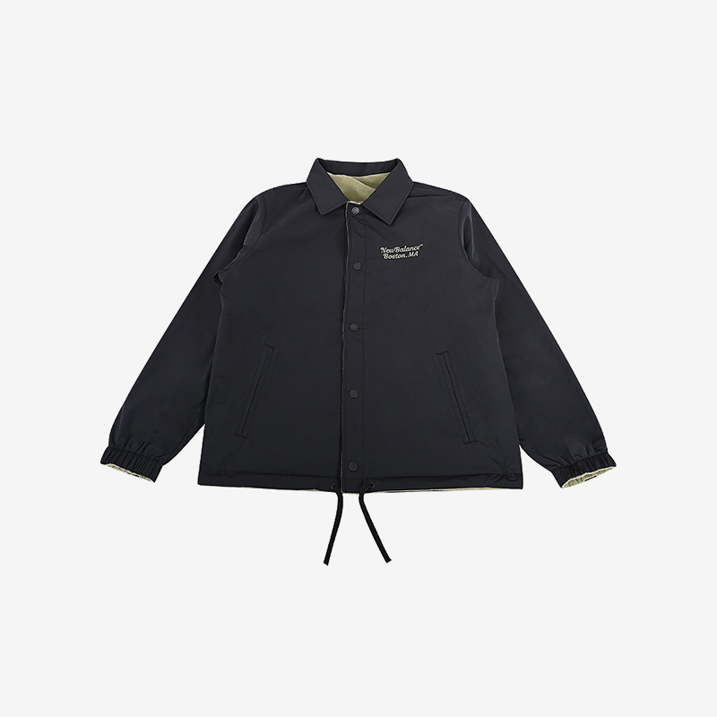 New Balance/NB正品2025新款男士双面穿翻领长袖夹克AMJ51312-BK