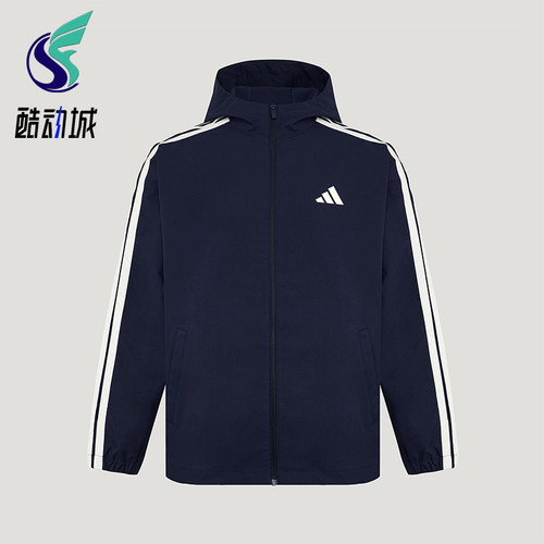 Adidas/阿迪达斯正品春秋男士拉链梭织运动复古夹克外套KV5945