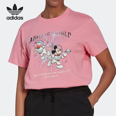 Adidas/阿迪达斯正品三叶草GRAPHIC TEE女子印花短袖HL9052