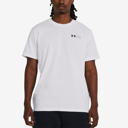 UA/安德玛正品HW LC LOGO REPEAT SS男士简约短袖T恤1382904-100