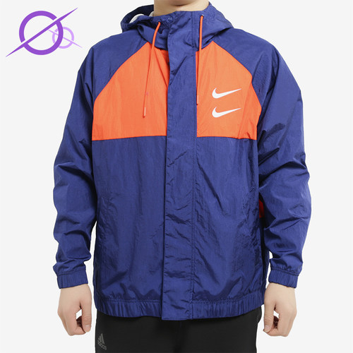 Nike/耐克正品Sportswear Swoosh男士运动防风梭织夹克CJ4889-455