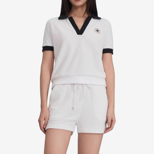 Converse/匡威正品夏季新款女子简约运动翻领POLO衫10026386-A02